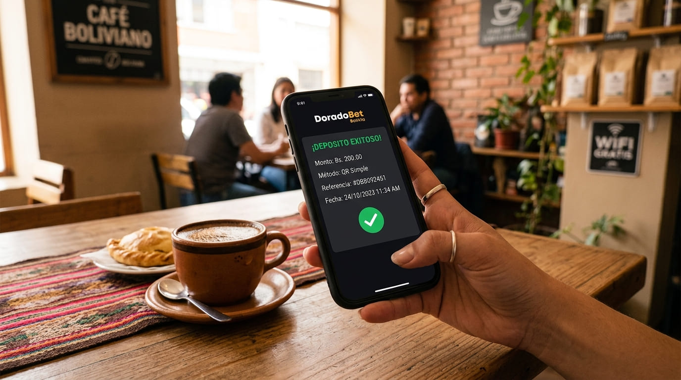 Depósito exitoso en bolivianos desde un teléfono móvil